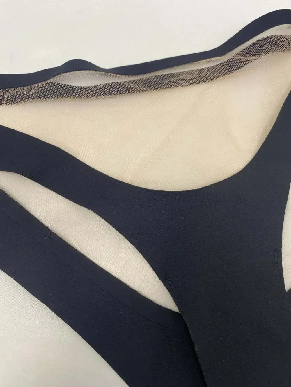 Agent Provocateur Soni Black Nude Brief AP4 Large NWT $165